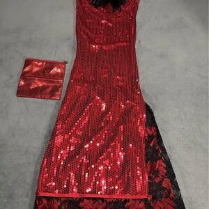 VINTAGE Laura Winston Women’s Red Sequin Dress